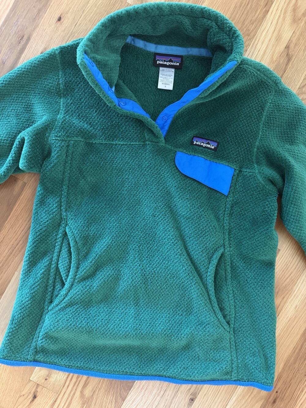 Patagonia Re-Tool Snap-T Fleece Pullover Women's Small Green 25442FA14